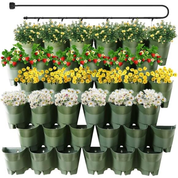 Garden 36 Pockets Self Watering Vertical Planters Indoor Outdoor Living Wall
